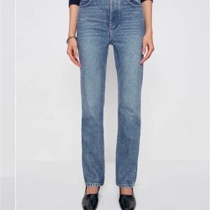 Reformation Cynthia High Rise Straight Cropped Jeans